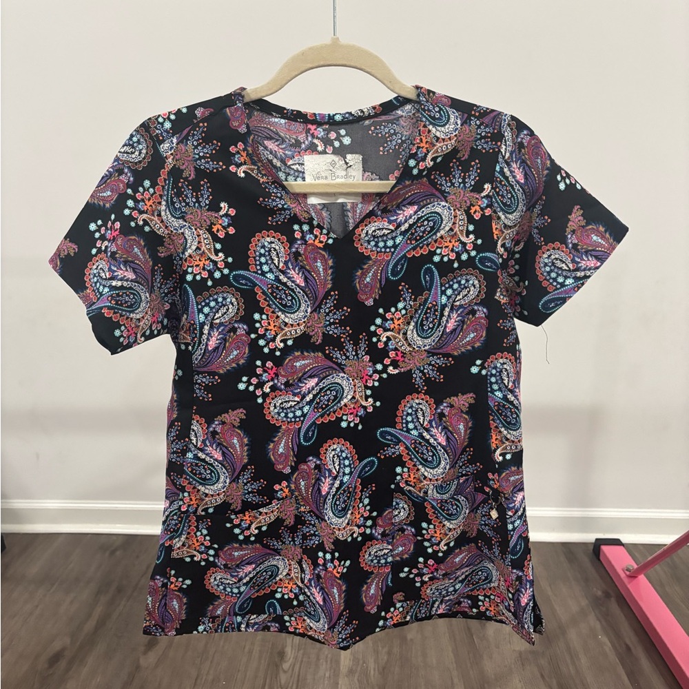 Paisley Print Women's Vera Bradley Scrub Top